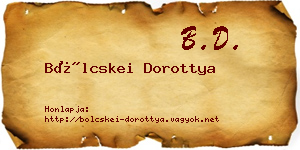Bölcskei Dorottya névjegykártya